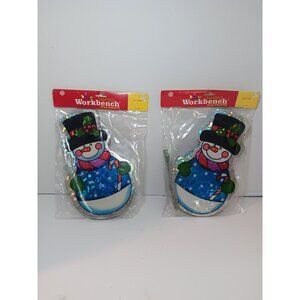 Vtg NOS Santa's Workbench Star Brights Pathway Markers Christmas Decor Lot Of 2